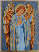 "Anioł Stróż" z księgą (niebieski)