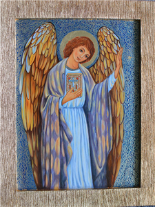 "Anioł Stróż z księgą" (niebieski)