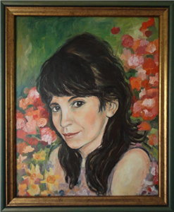 portret w kwiatach